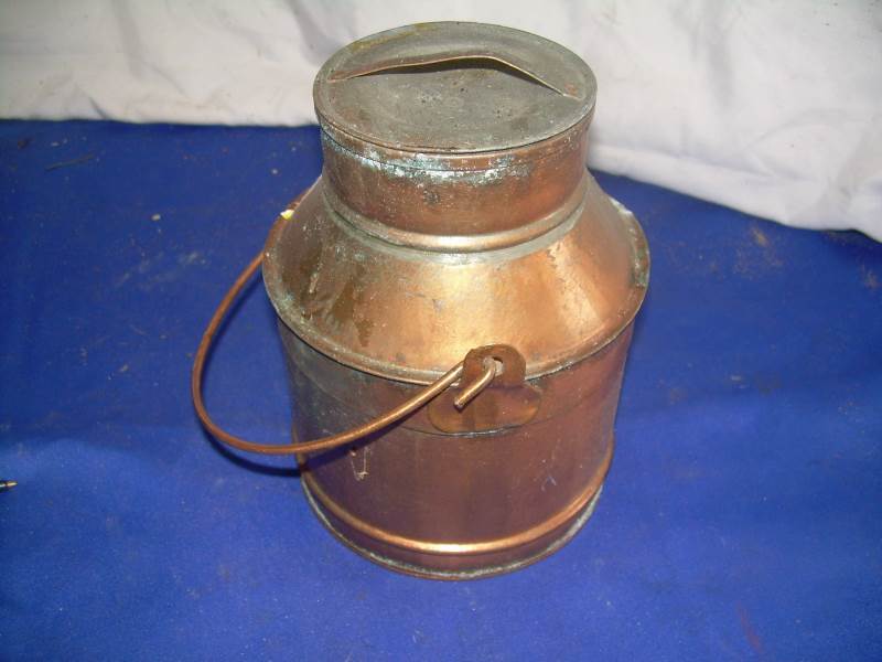 copper mini milk can