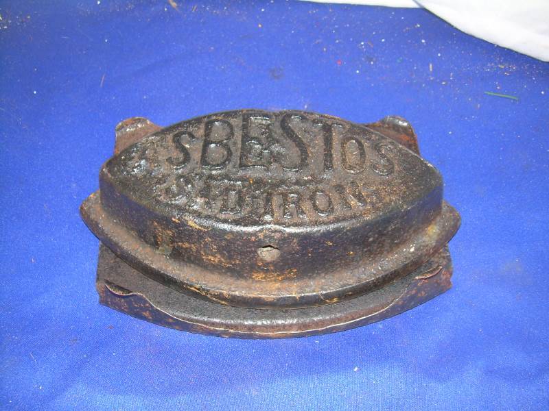 vintage asbestos sad cast iron iron