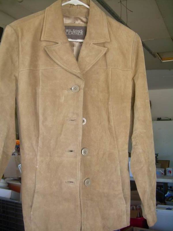 ruff hewn tan suede leather jacket