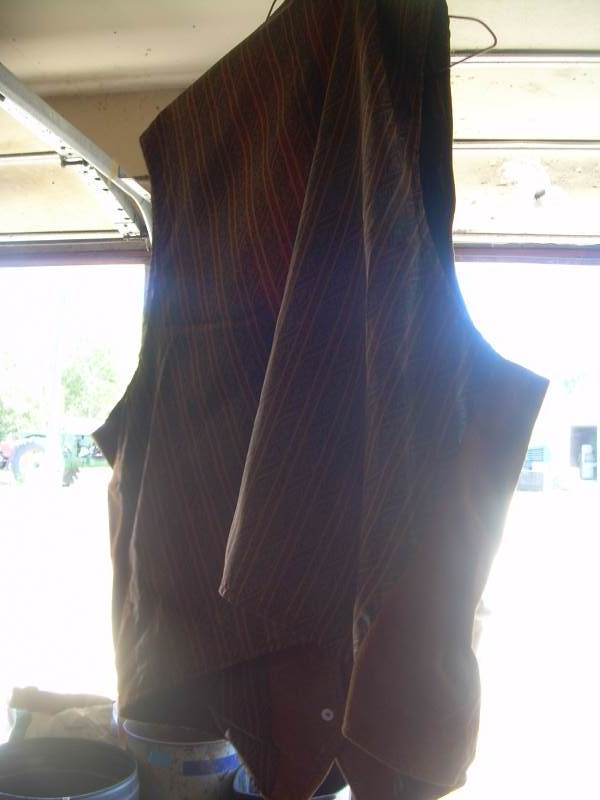 front brown leather vest