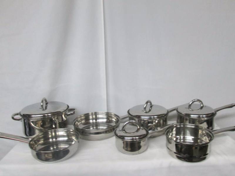 lot 40 image: Alcove 11-pc. Stainless Steel Cookware Set