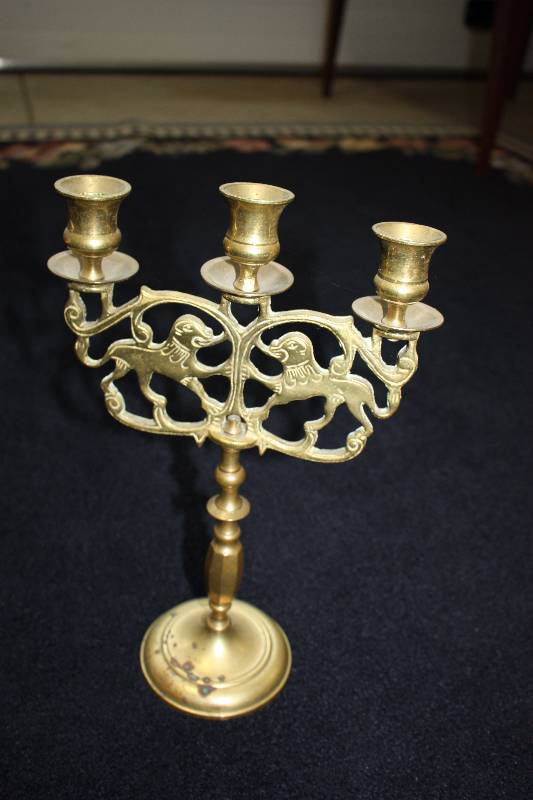 Antique Brass Candelabra
