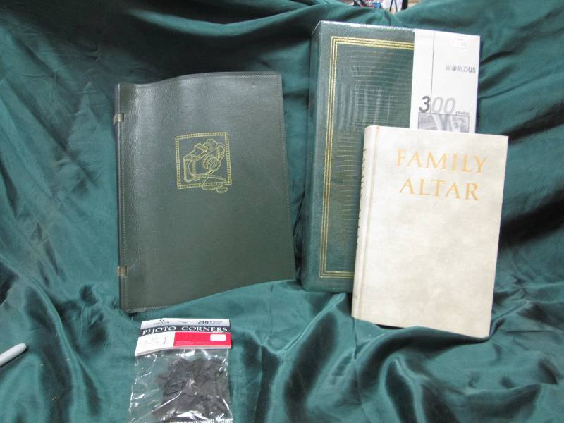 Photo albums, family altar, and pho...