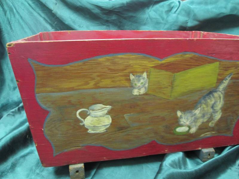 Vintage wood toy box...