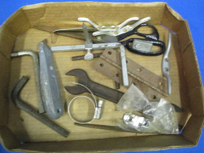 Box with allen wrenches, linoleum c...
