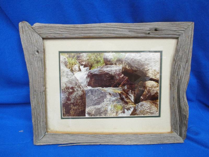 Beautiful barn wood framed picture,...