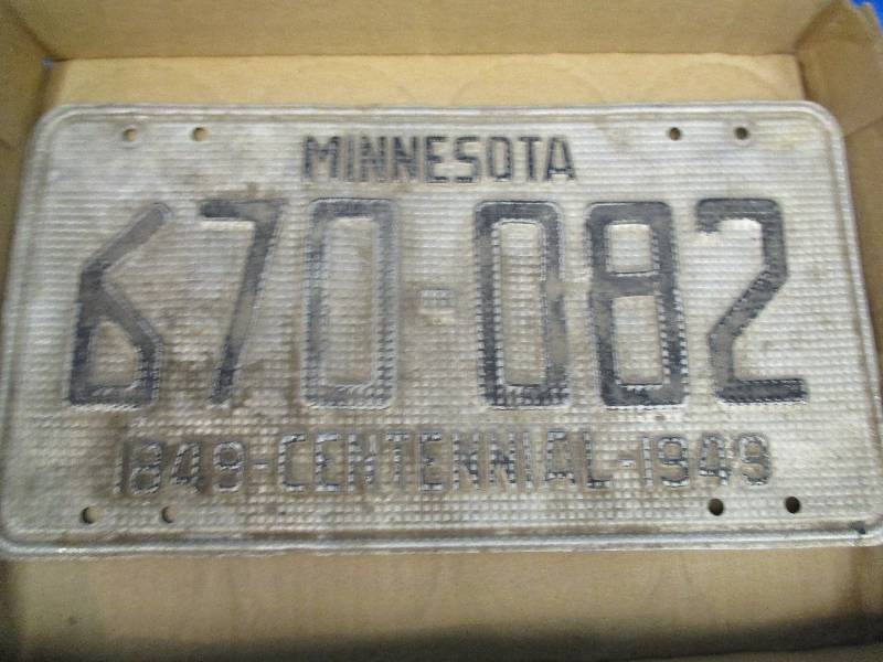MN Centennial plate, 1849-1949...