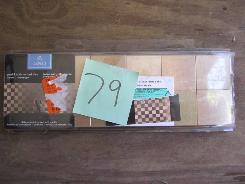 lot 79 image: Square Matted 4 in. x 12 in. Metal ...