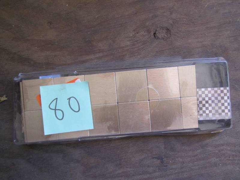 lot 80 image: Square Matted 4 in. x 12 in. Metal ...