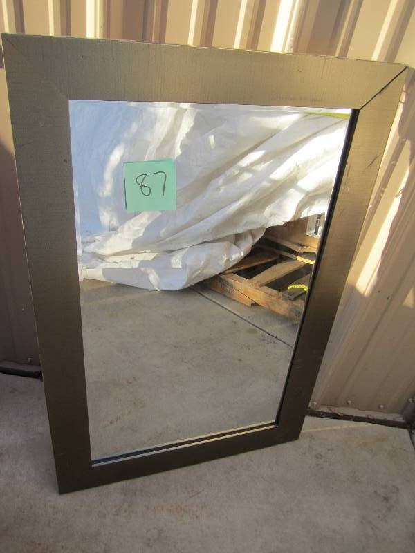 lot 87 image: 24 x 36 Austin Pewter mirror, one ...