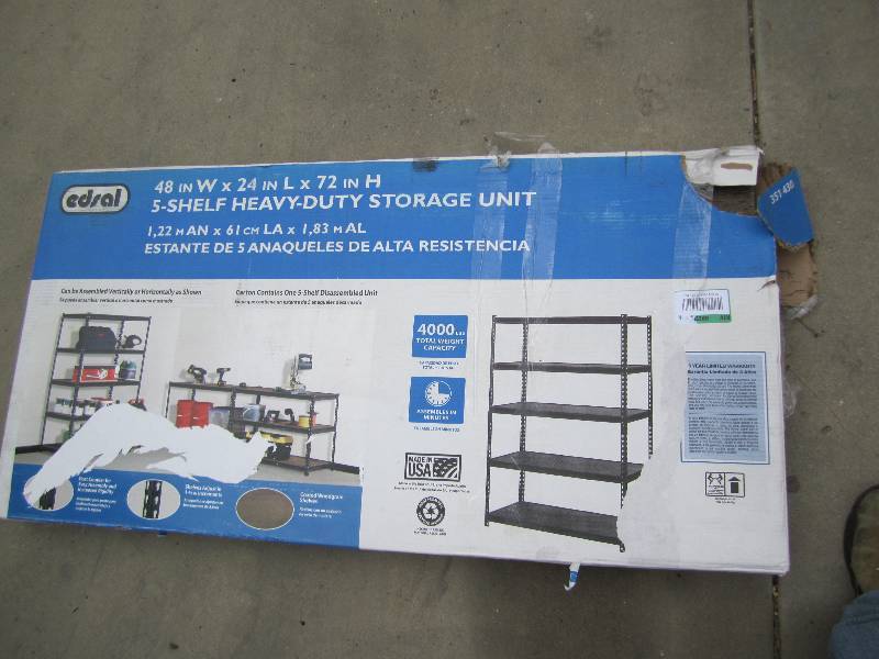 lot 136 image: Edsal 48 in. W x 72 in. H x 24 in. ...