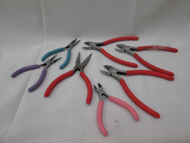 Assorted Needle nose pliers and wir...