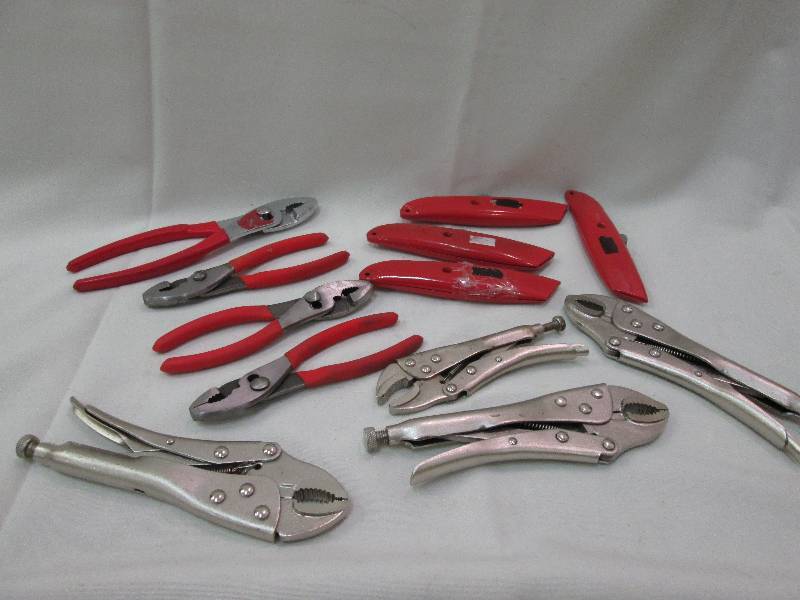 Misc pliers, vice grips, and utilit...
