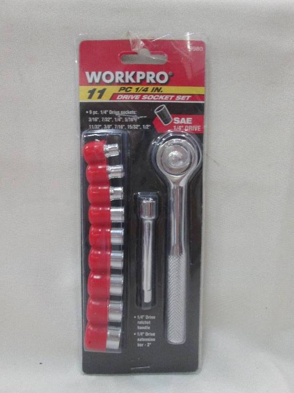 Workpro 11piece 14 inch drive sock...