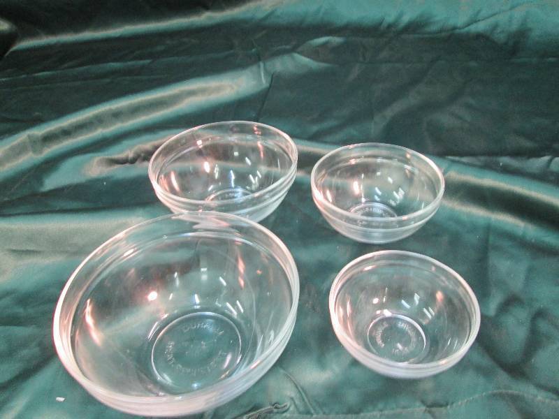 4 Pc. Glass Bowl Set W Colored Lid...