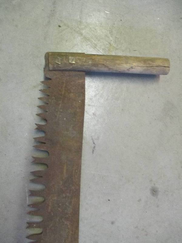 Double handle handsaw, 5 foot blade...