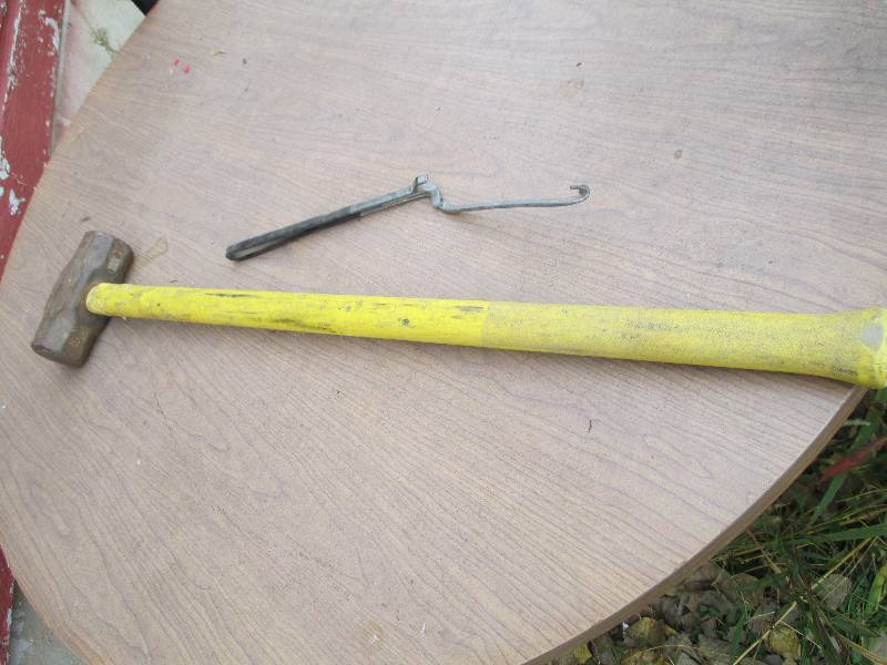 Sledge hammer and stretcher...