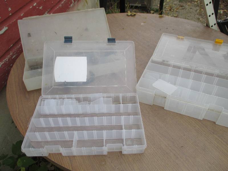 3 parts or hardware sorter boxes...