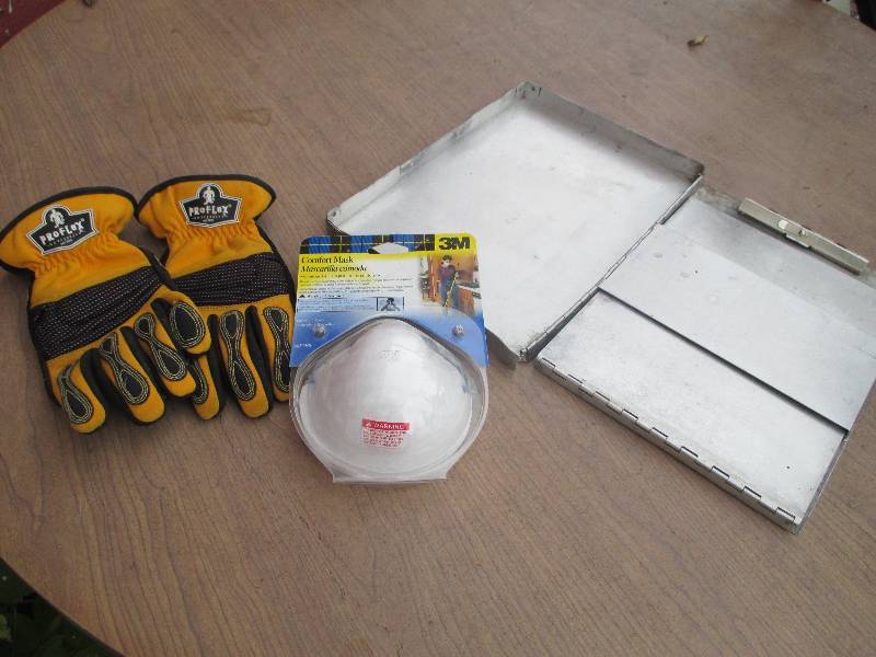 Nice clean work gloves, dust mask a...