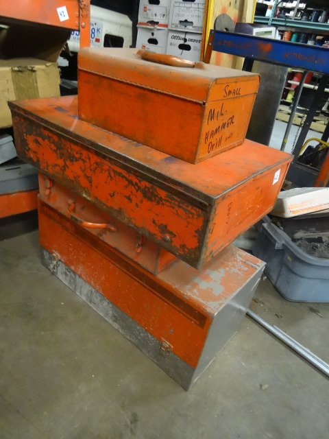 lot 40 image: 4 Metal Tool Boxes