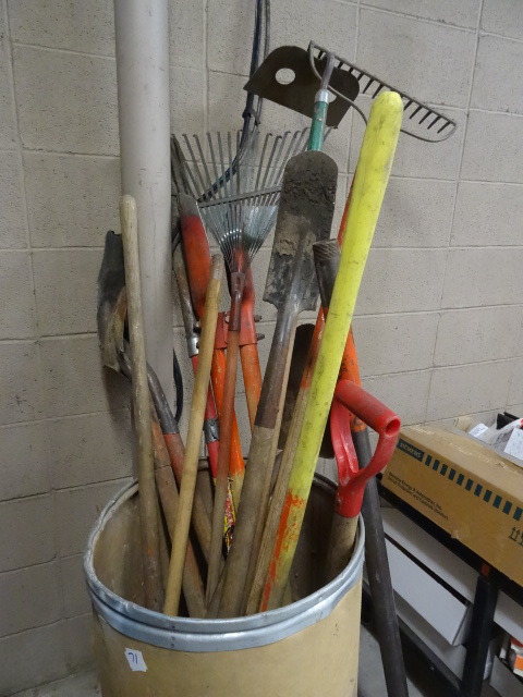 lot 71 image: Misc Shovels, Rakes, And More