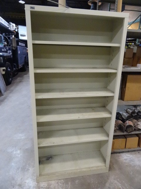 lot 75 image: Metal Book Shelf 36 X 12 X 72
