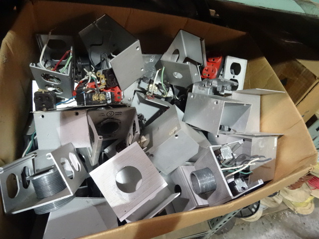 lot 98 image: Box of Aluminum Electrical Boxes