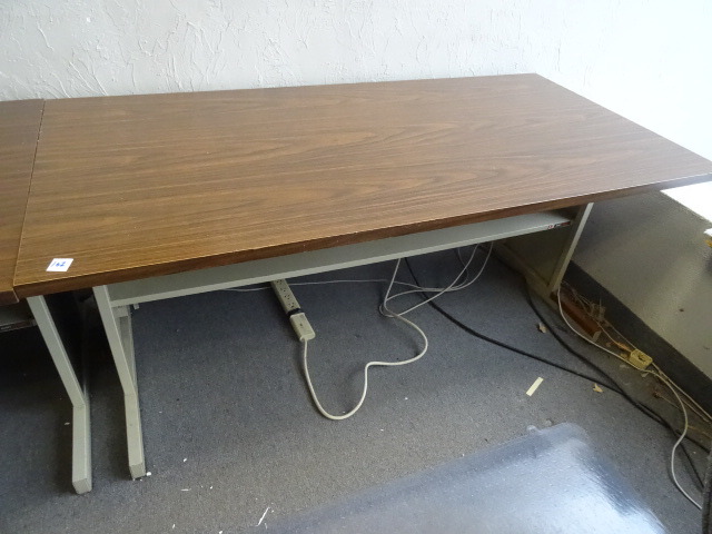 lot 162 image: Metal Framed Table 48 X 30 X 26