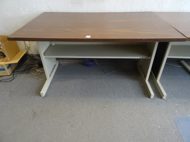 lot 163 image: Metal Framed Table 48 X 30 X 26