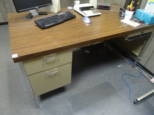 lot 166 image: Office Desk With Side Table