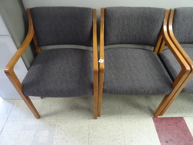 lot 6 image: 2 Matching Wood Framed Side Chairs