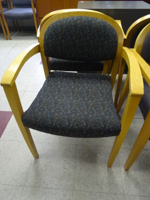 lot 25 image: 2 Matching Wood Framed Side Chairs