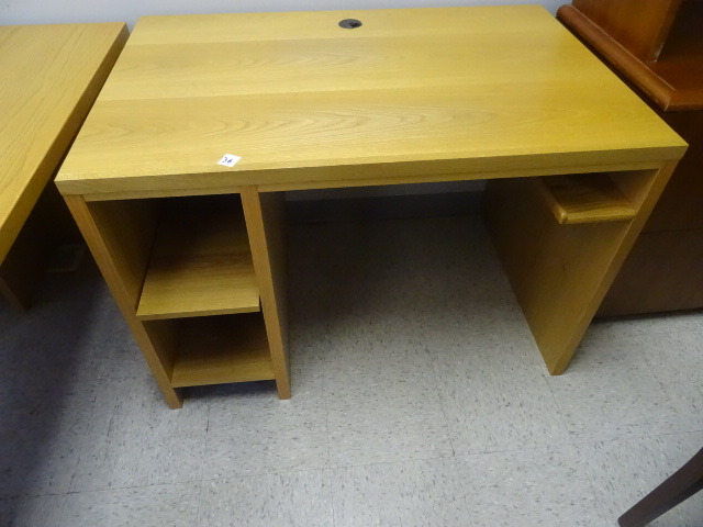 lot 36 image: Oak Wood Desk 42 X 28 X 29