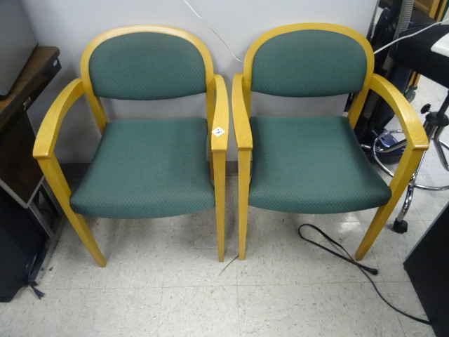 lot 78 image: 2 Matching Wood Framed Side Chairs