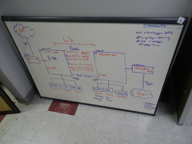 lot 121 image: 48 X 36 White Board