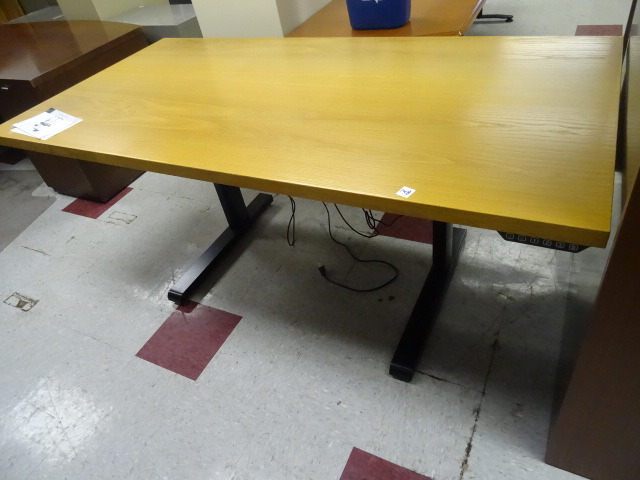 lot 148 image: Adjustable Height Table Oak
