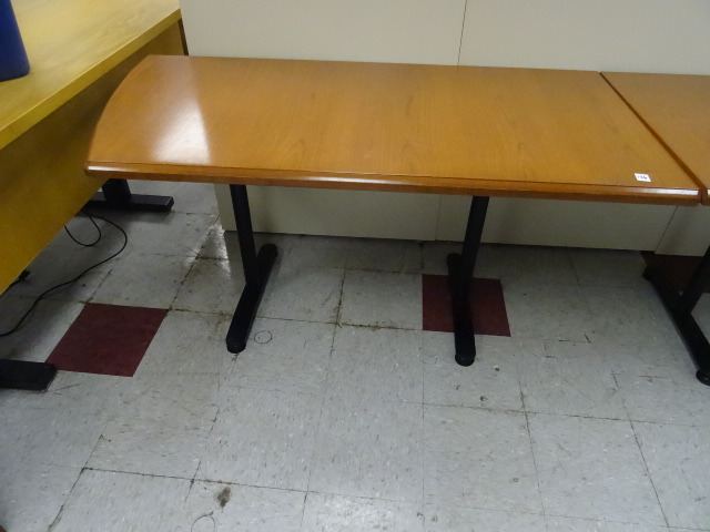 lot 156 image: Metal Framed Table  60 X 30 X 30