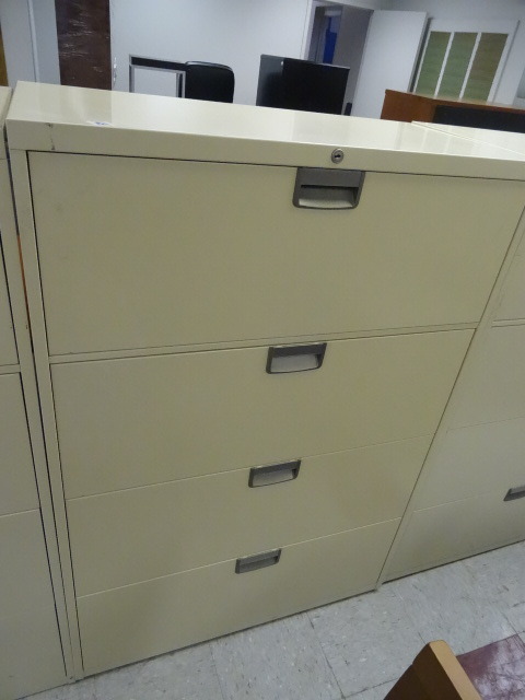 lot 165 image: 36 Metal 4 Drawer Lateral File