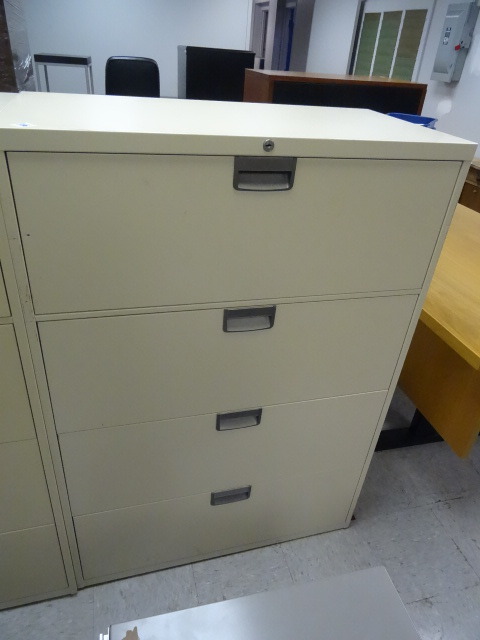 lot 166 image: 36 Metal 4 Drawer Lateral File