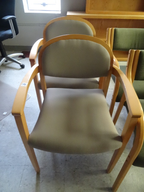 lot 193 image: 2 Matching Wood Framed Side Chairs