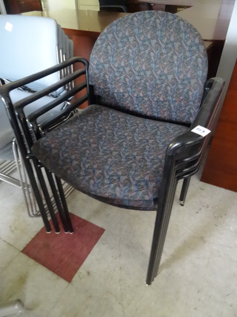 lot 223 image: 4 Metal Framed Stack Chairs