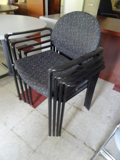 lot 251 image: 4 Metal Framed Stack Chairs