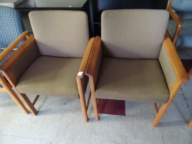 lot 255 image: 2 Matching Wood Framed Side Chairs