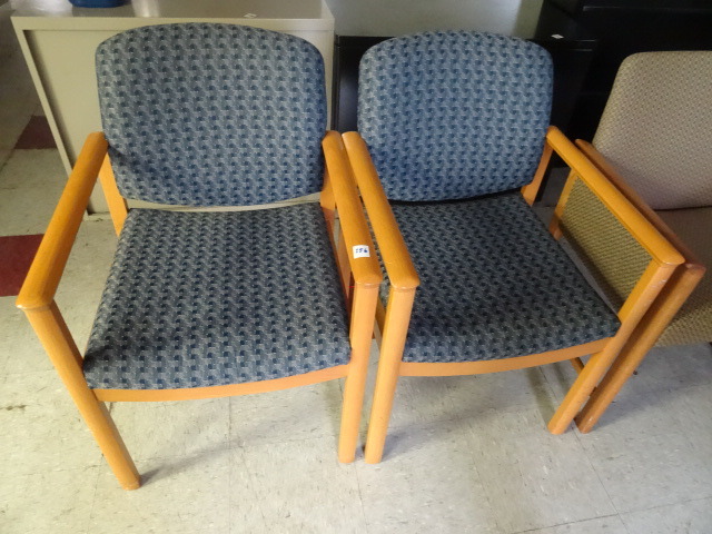 lot 256 image: 2 Matching Wood Framed Side Chairs