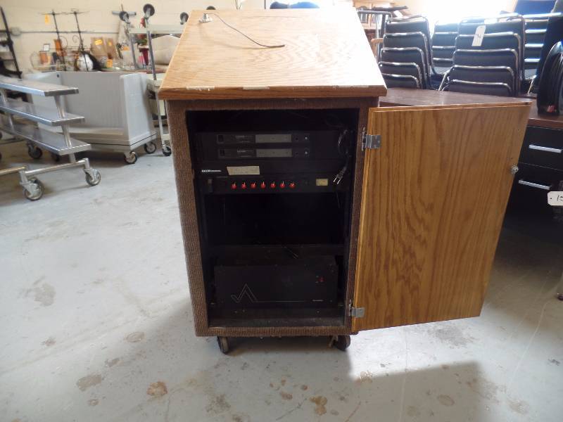Lecture Podium with PA Equipment