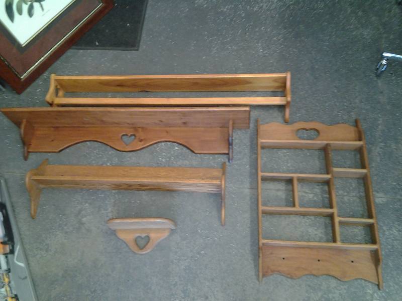 Lot Of Assorted Wood Wall Shelves