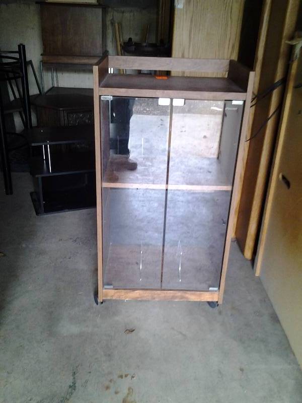 Media Cabinet With Glass Doors