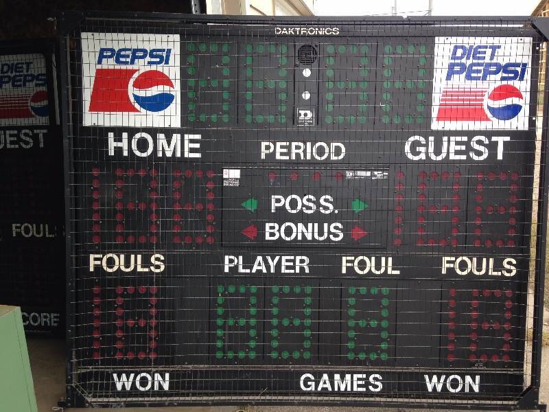 2 electronic scoreboards