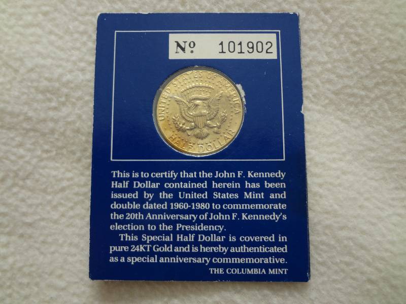 1983 Kennedy Gold Plated Half Dollar