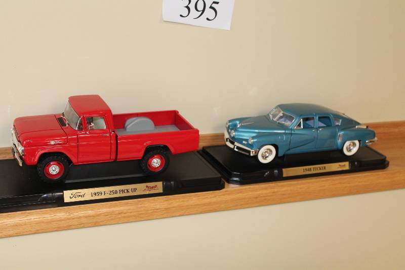 lot 395 image: Lot of (2) Collectible Toy Cars Including 1948 Tucker 1959 F-250 Pickup Truck.